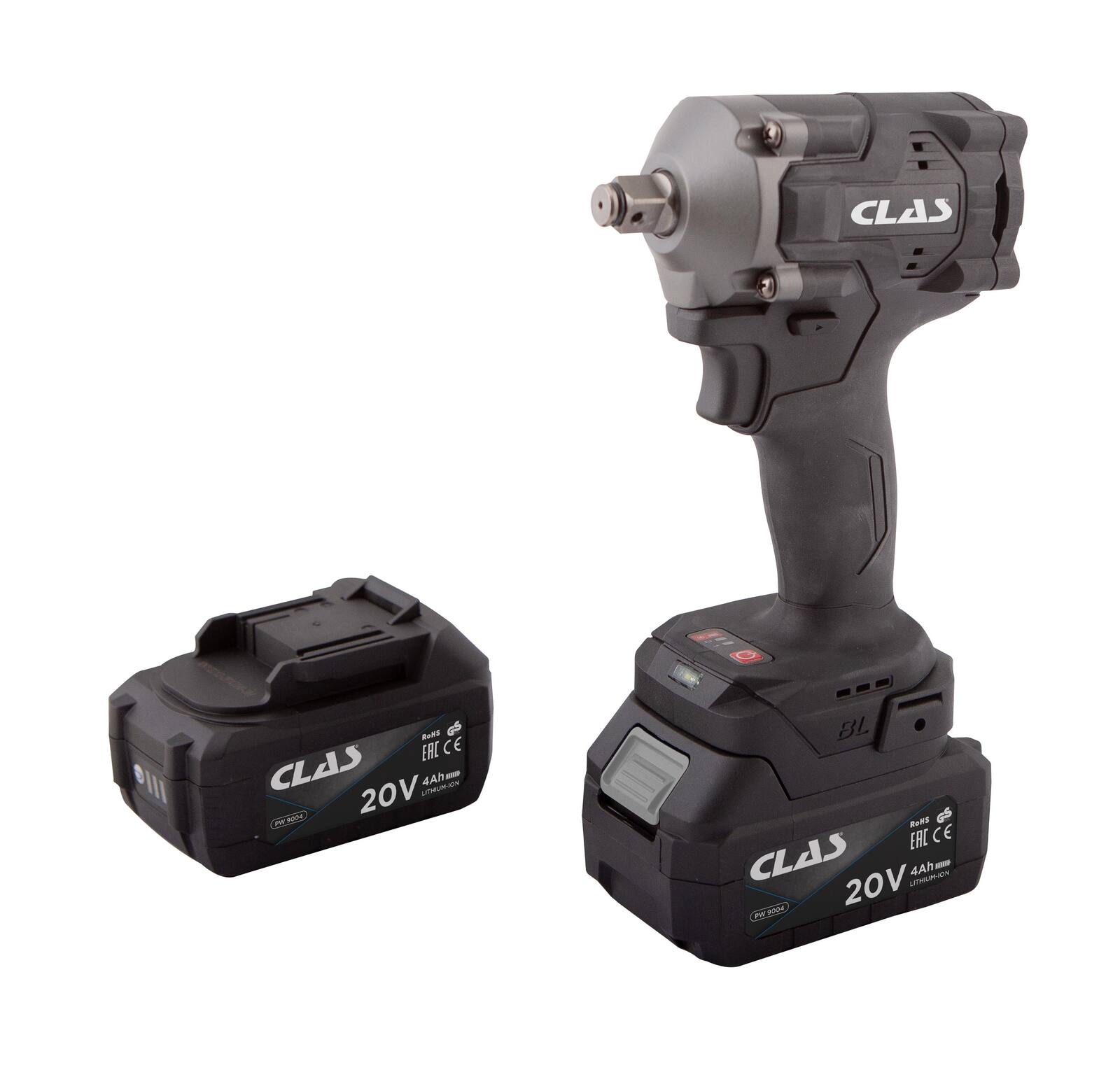 Pistolete ajri 1/2″ 1080Nm 20V + 2 Bateri 4Ah + Karikues – CLAS